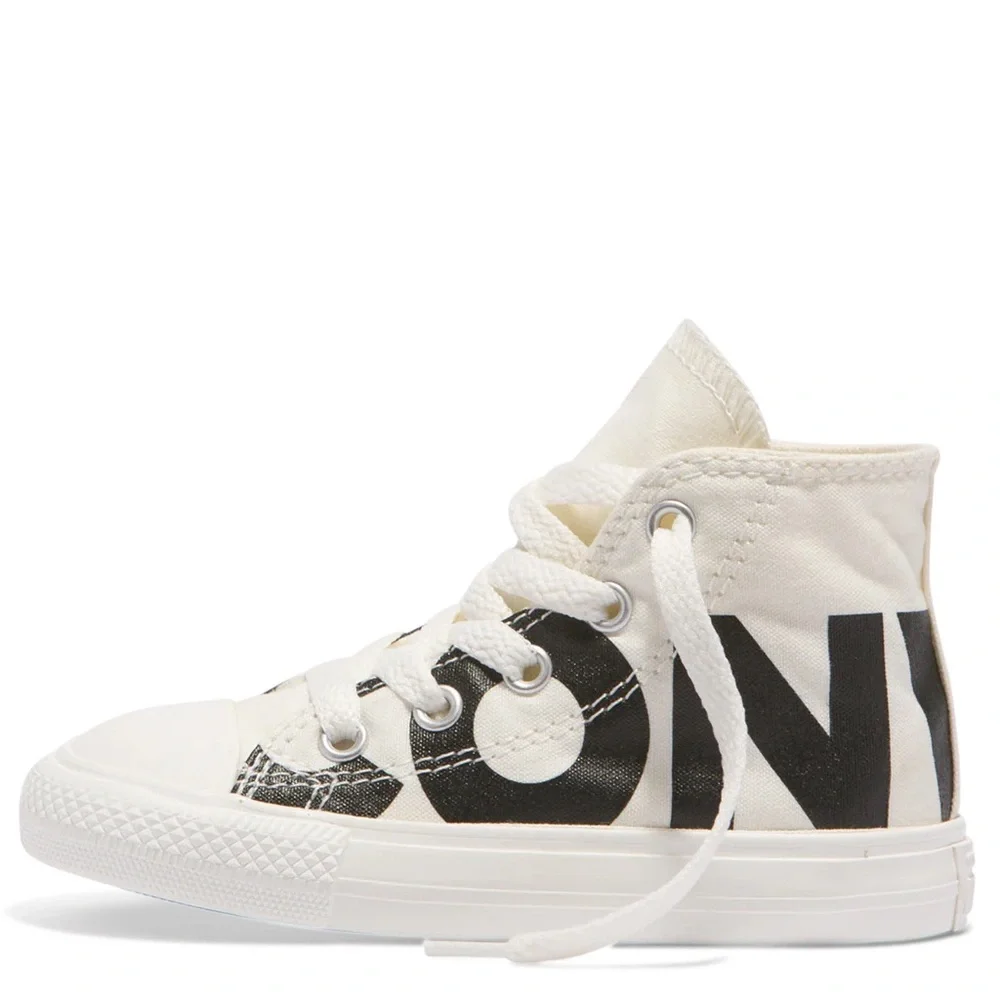 Converse all star word mark hightop sneakers white black‎ size 7 toddler casual
